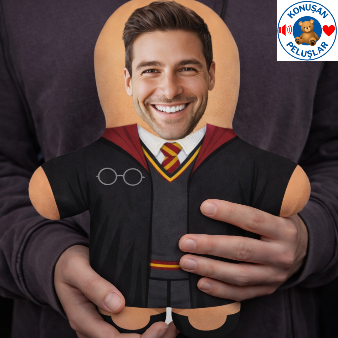 Kişiye Özel Büyücü Öğrenci Temalı Konuşan Peluş (Sesli)
