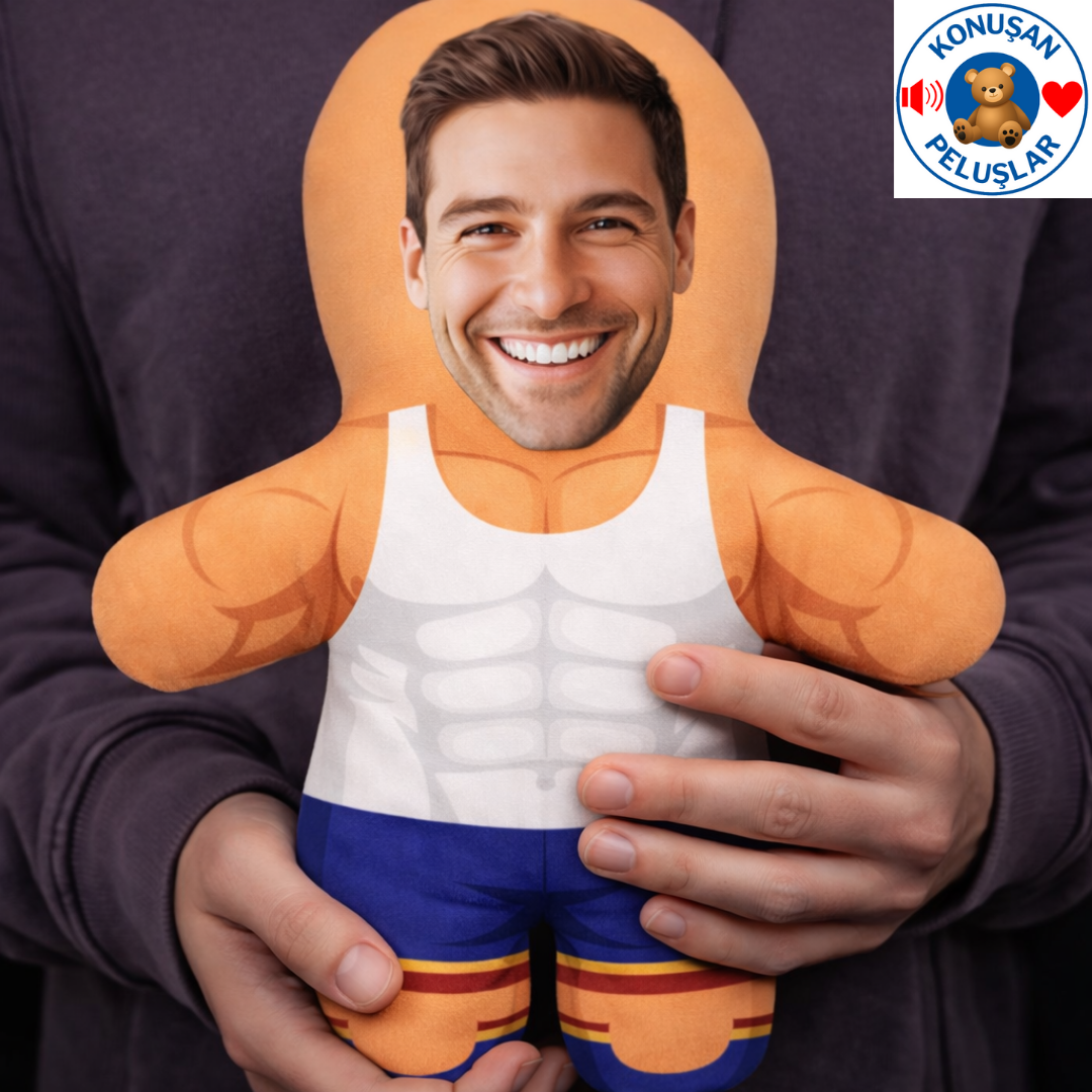 Kişiye Özel Atletli Sporcu Temalı Konuşan Peluş (Sesli)