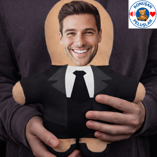 Kişiye Özel Takım Elbiseli Konuşan Peluş (Sesli)
