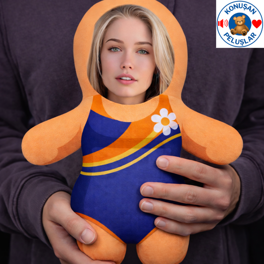 Kişiye Özel Çiçek Mayo Kıyafetli Konuşan Peluş (Sessiz)