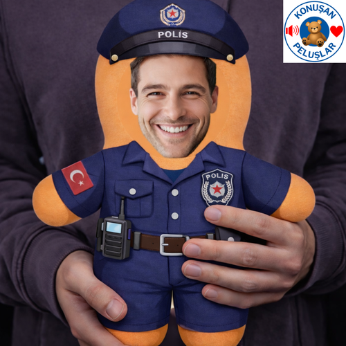 Kişiye Özel Polis Temalı Konuşan Peluş (Sesli)