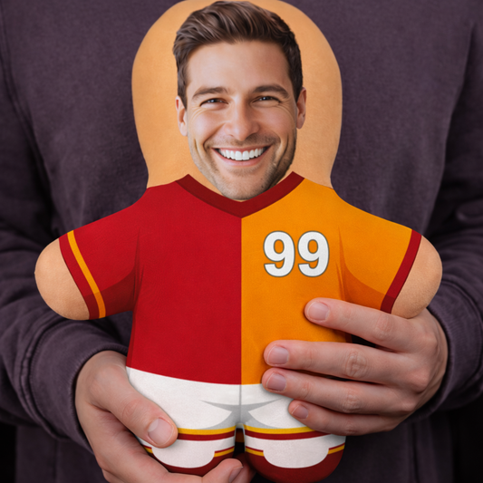 Sarı kırmızı çizgili formalı peluş oyuncak (Sesli)